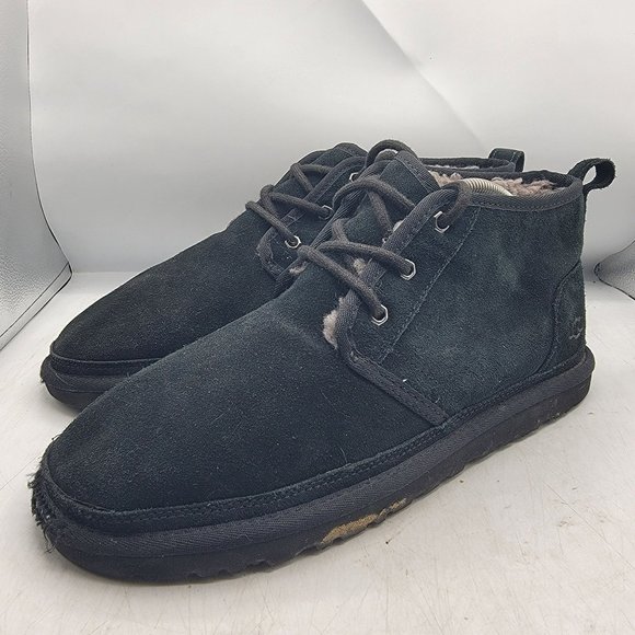 UGG Neumel Mens 11 Black Suede Chukka Boots Shoes Lined Walking Casual 3236 - Picture 4 of 15